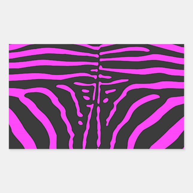New Pink Black Zebra Print accessories - customise Sticker (Front)