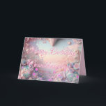 New Pink Stars Granddaughter Birthday Card<br><div class="desc">The New Pink Stars Granddaughter Birthday Card features pink stars and hearts with an easily editable message for you to easily customize for your granddaughter's birthday card.</div>
