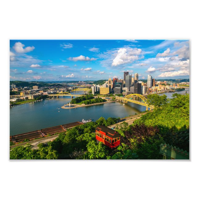*New Pittsburgh City View with Incline Photo Print (Front)