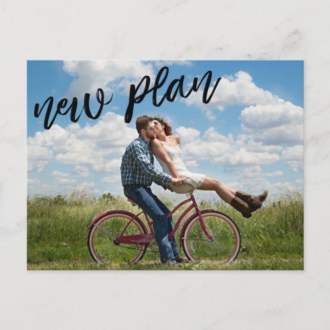 New Plan custom photo wedding Postcard (Front)