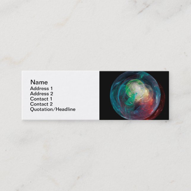 New Planet Mini Business Card (Front)