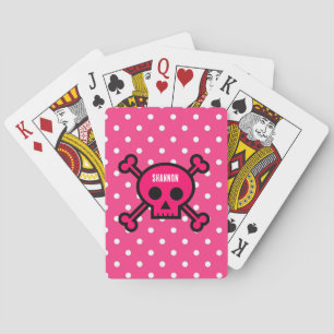 NEW! Playing Cards - Skull Bones (add name) 