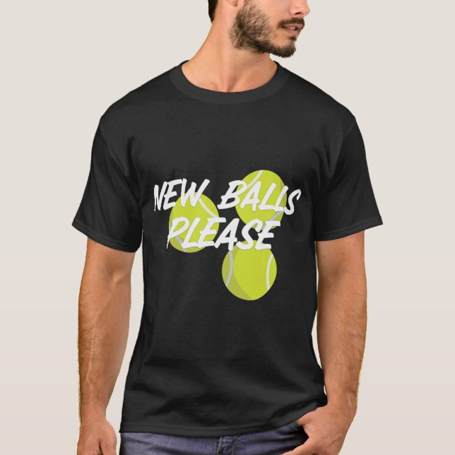 New Please Funny Tennis  T-Shirt (Front)