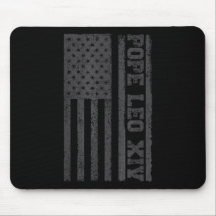New Pope 2025 American Usa Flag Catholic Pope Leo Mouse Pad