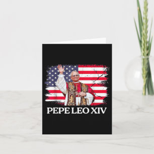 New Pope Leo Xiv Robert American Flag Card