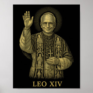 New Pope Leo Xiv Robert Francis Prevost Poster