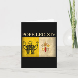 New Pope Leo Xiv Robert Francis Prevost Vatican Fl Card