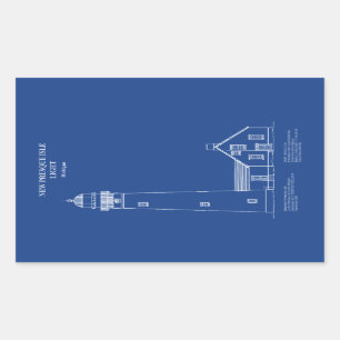 New Presque Isle Lighthouse - Michigan - AD Sticker