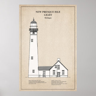 New Presque Isle Lighthouse - Michigan - SBD Poster