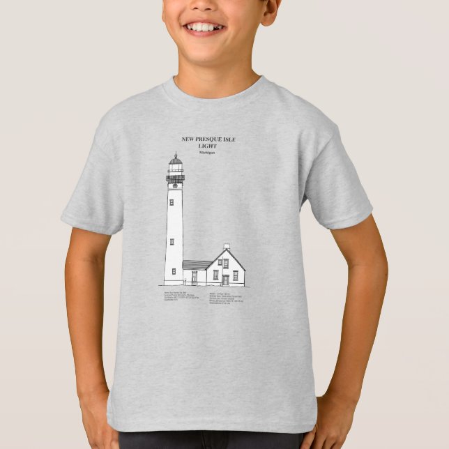 New Presque Isle Lighthouse - Michigan - SBD T-Shirt (Front)
