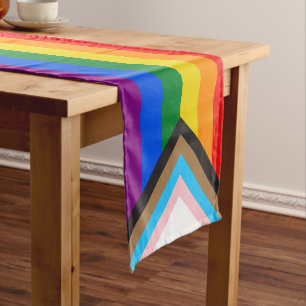 New Pride flag colours stripes window cling Short Table Runner