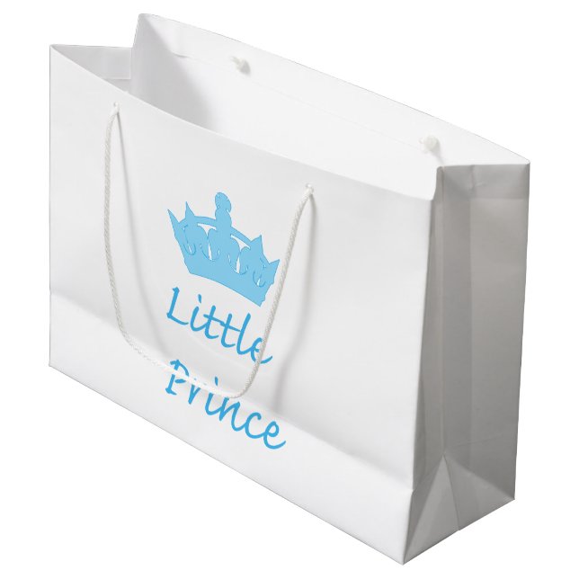 New Prince - a royal baby! Large Gift Bag (Front Angled)