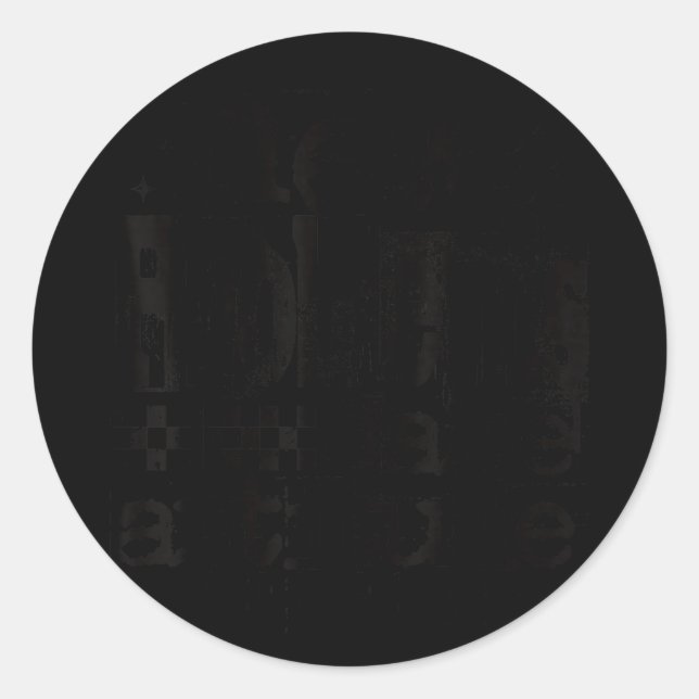 New problems same attitude retro grunge streetwear classic round sticker (Front)