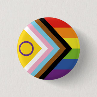 New Progressive Pride Badge 1 Inch Round Button