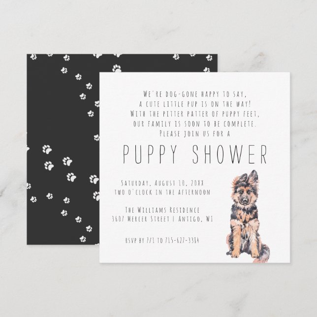 New Puppy | Puppy Shower Invitation (Front/Back)