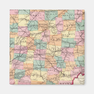 New rail road map of the State of Ohio Magnet