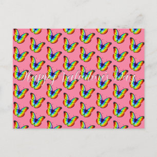 New Rainbow Happy Valentine's Day Hearts Postcard