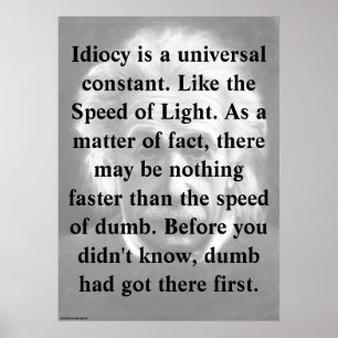 New Revelations-Einstein, relativity, humor Poster