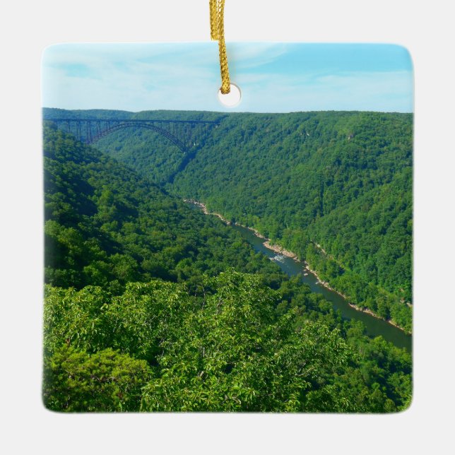 New River Gorge Bridge I Ceramic Ornament (Front)