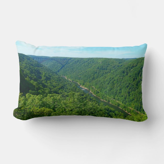 New River Gorge Bridge I Lumbar Pillow (Front)