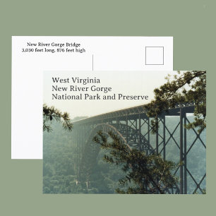 New River Gorge Bridge West Virginia Photo Postcard