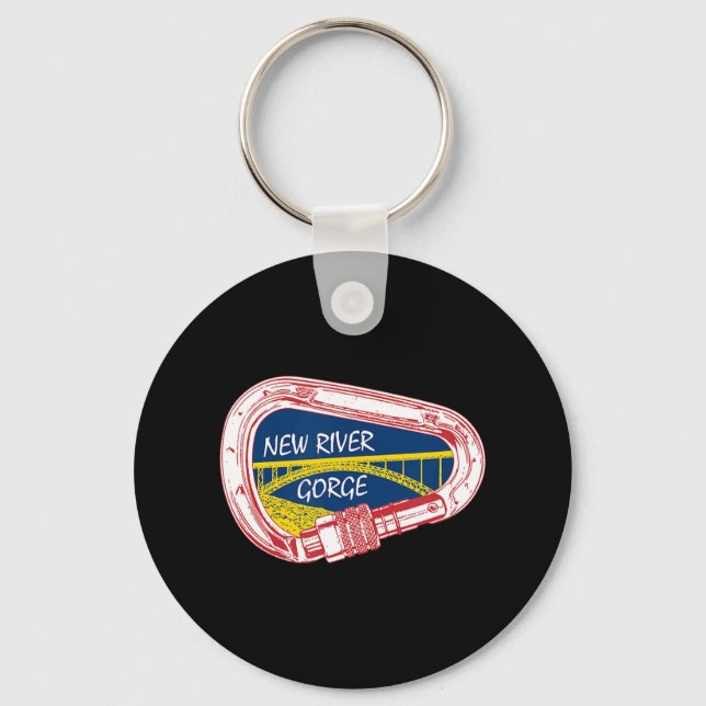 New River Gorge Climbing Carabiner  Keychain (Front)