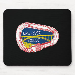 New River Gorge Climbing Carabiner Mouse Pad