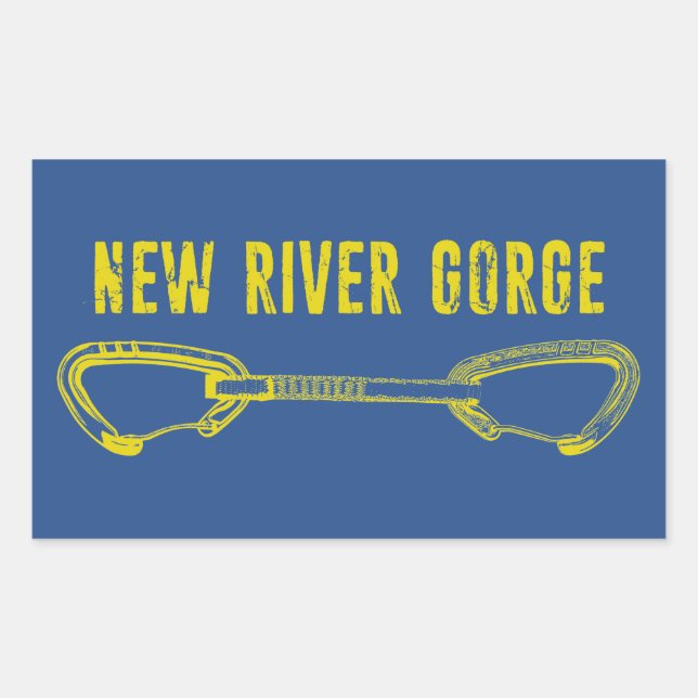 New River Gorge Climbing Quickdraw Sticker (Front)