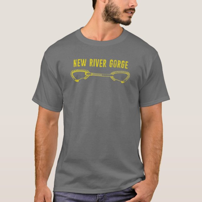 New River Gorge Climbing Quickdraw T-Shirt (Front)