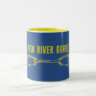 New River Gorge Climbing Quickdraw Two-Tone Coffee Mug