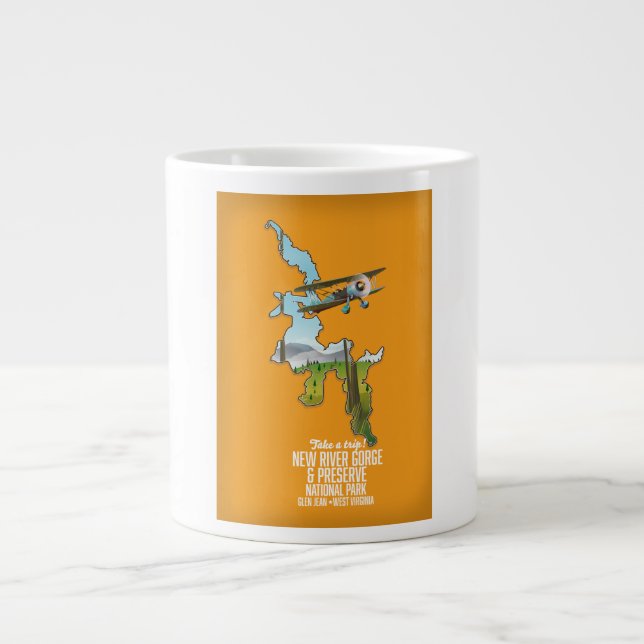 New River Gorge National Park and Preserve. Large Coffee Mug (Front)