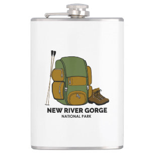 New River Gorge National Park Backpack Hip Flask