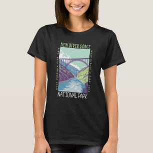New River Gorge National Park Bridge Distressed Vi T-Shirt
