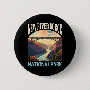 New River Gorge National Park Hiking Camping Trip  2 Inch Round Button