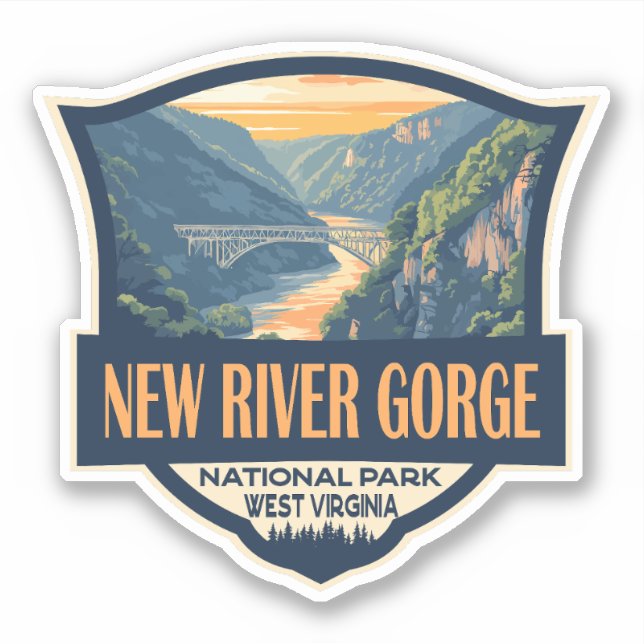 New River Gorge National Park Illustration Retro (Front)