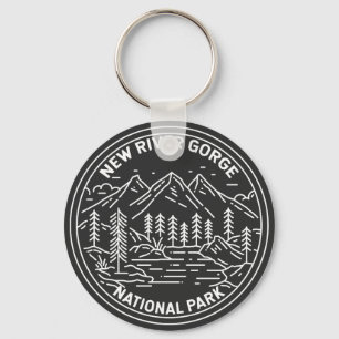 New River Gorge National Park Monoline  Keychain