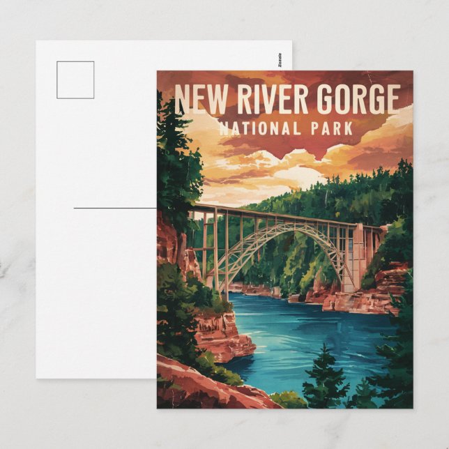 New River Gorge National Park & Preserve  Holiday Postcard (Front/Back)
