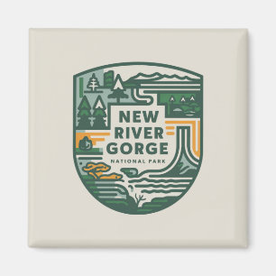 New River Gorge National Park Travel Emblem Magnet