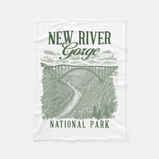 New River Gorge National Park Travelling Nature Ex Fleece Blanket (Front)