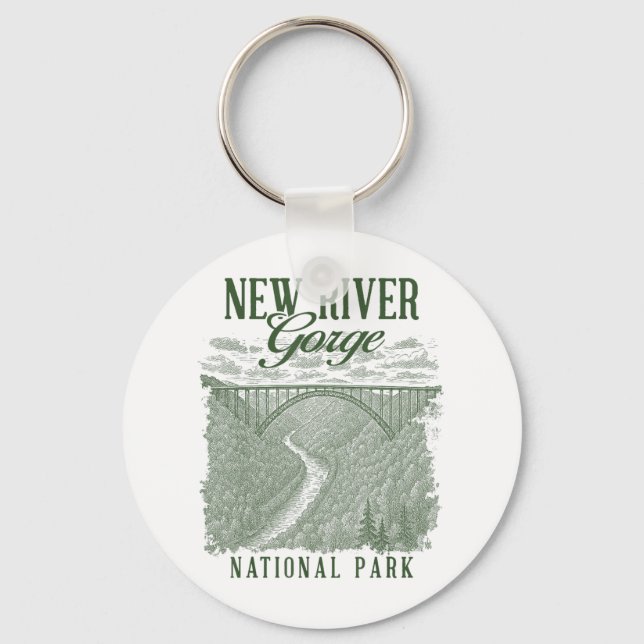 New River Gorge National Park Travelling Nature Ex Keychain (Front)