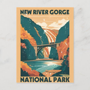 New River Gorge National Park West Virginia Bridge Postcard