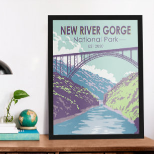 New River Gorge National Park West Virginia Bridge Poster