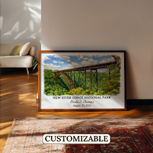 New River Gorge National Park West Virginia Custom Poster