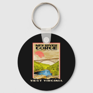 New River Gorge National Park West Virginia Raftin Keychain