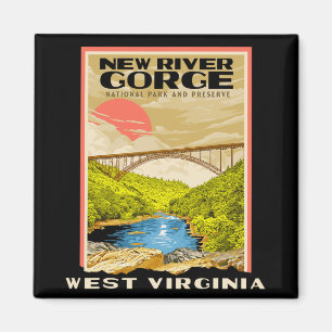 New River Gorge National Park West Virginia Raftin Magnet