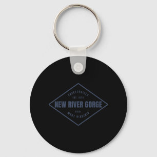 New River Gorge Souvenir Rock Climbing Area Design Keychain