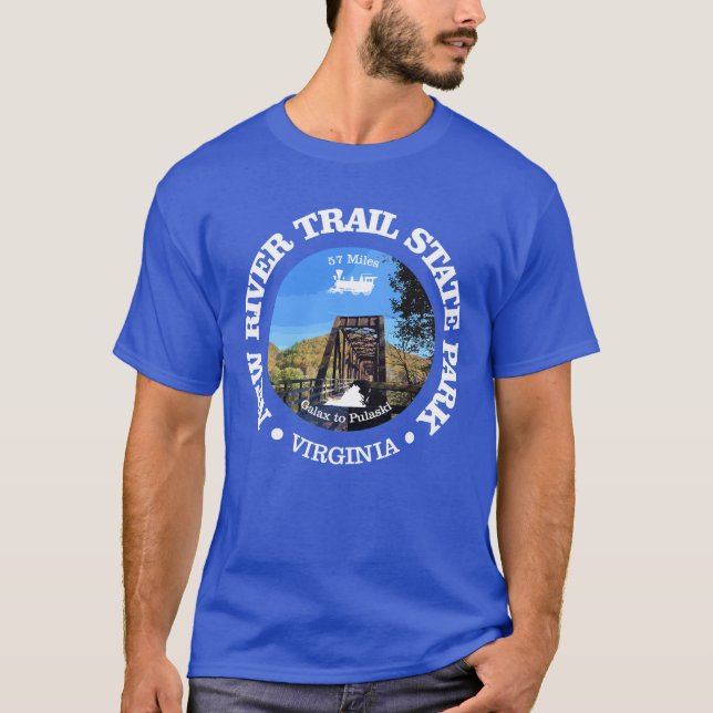 New River Trail SP (cycling c) T-Shirt (Front)