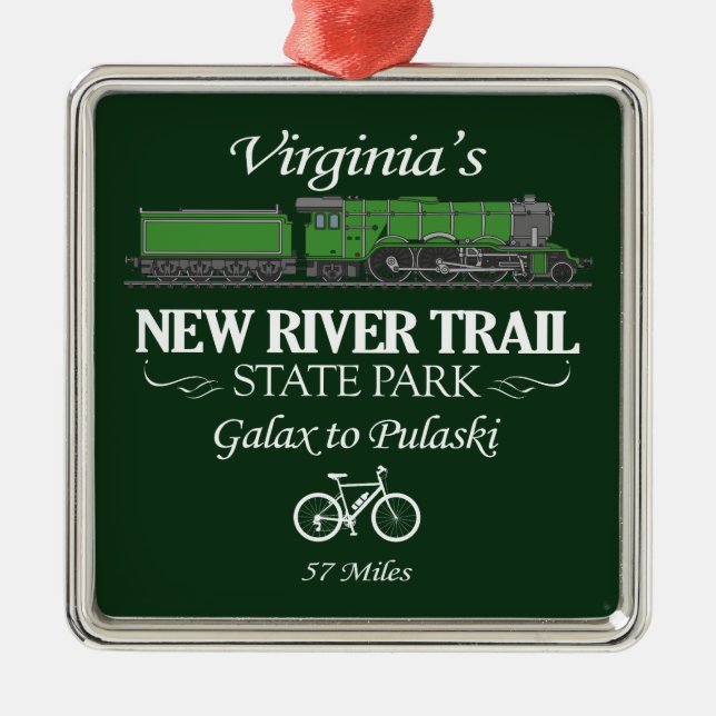 New River Trail SP (RT2) Metal Ornament (Front)