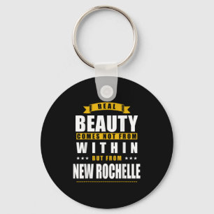 New Rochelle - Funny D City Gift Keychain