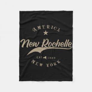 New Rochelle New York Fleece Blanket